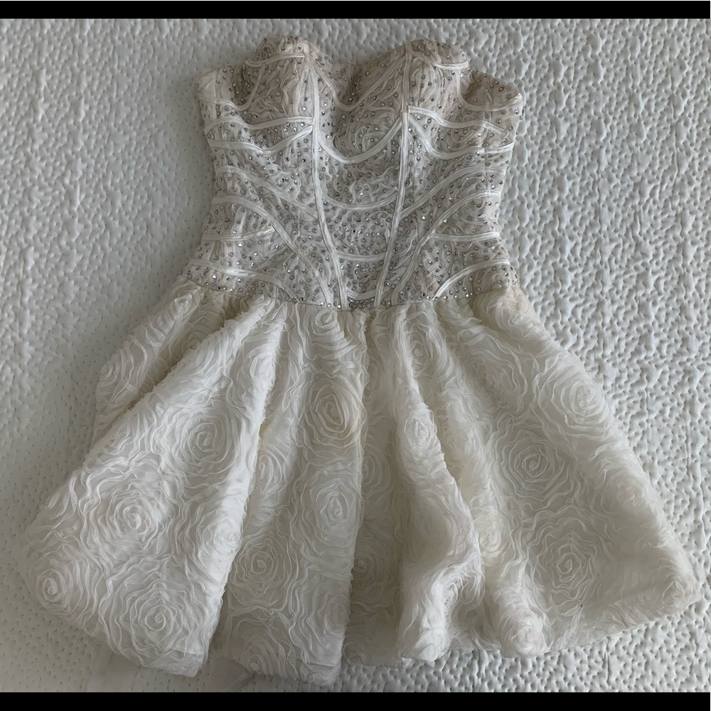 White Swarovski Mini Dress